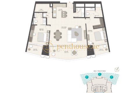 Apartman u Dubai Marina, UAE 2 spavaćih soba, 150 m2 Br. 591992 - fotografija 12
