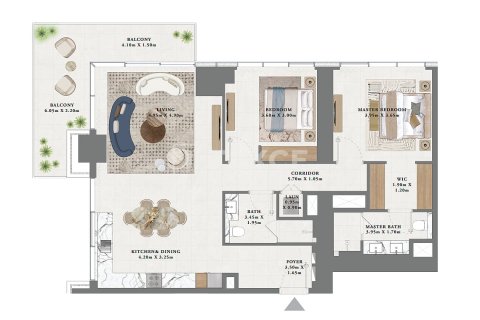 Dzīvoklis Dubaijā, AAE 2 istabas, 133 m2 Nr. 588865 - attēls 10