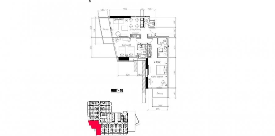 Apartament w DAMAC Hills (Akoya by DAMAC), Dubai, ZEA 2 sypialnie, 114.71 mkw. nr 383666