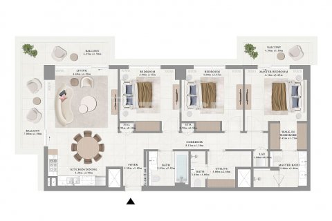 Apartmen di Mina Rashid, Dubai, UAE 2 bilik tidur, 115 meter persegi № 547907 - foto 11