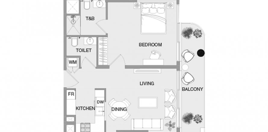 Apartment in VERDAN1A 4 in Dubai Land, UAE 1 bedroom, 71.5 sq.m. № 610693