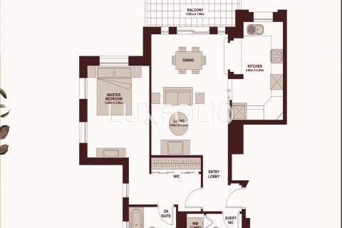Apartman u Old Town, Dubai, UAE 1 spavaća soba, 87 m2 Br. 627434 - fotografija 9
