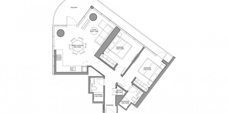 Huoneisto Sobha Solis Tower A Motor City, Dubai, Arabiemiraatit 2 makuuhuonetta, 104.47 m2 № 568619