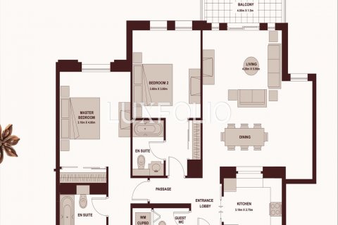 Dzīvoklis Old Town, Dubaijā, AAE 2 istabas, 126 m2 Nr. 627534 - attēls 9