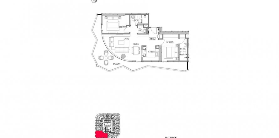 Apartamento VOLTA RESIDENCES en Downtown Dubai (Downtown Burj Dubai), Dubai, EAU 2 dormitorios, 133.96 m² № 338783