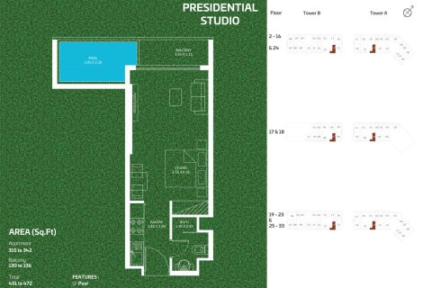Купить квартиру в Dubai Sports City, Дубай, ОАЭ 1 комната, 37м2, № 728532 - фото 6
