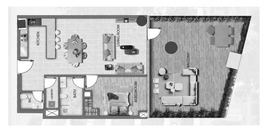 Lakás a 77 Boulevard lakóparkban itt: Jumeirah Village Circle, Dubai, EAE, 1 hálószoba, 129.08 m², azonosító: 582187