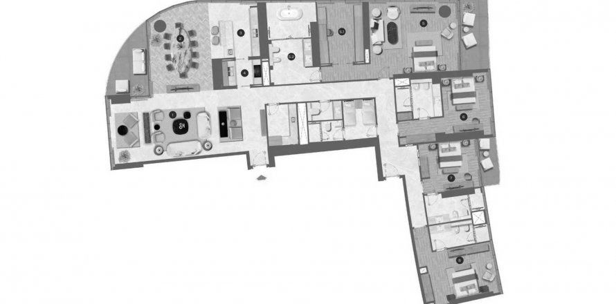 Dubai Marina, Dubai, BAE’de daire SeaHeaven 4 yatak odası, 450.87 m&sup2; No 391398