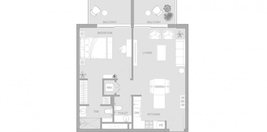 Lakás az ESSENL1FE lakóparkban itt: Jumeirah Village Triangle, Dubai, EAE, 1 hálószoba, 73.71 m², azonosító: 564752