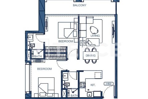 Apartment til salg i Dubai, UAE 2 soveværelser, 82 kvm № 621195 - foto 12