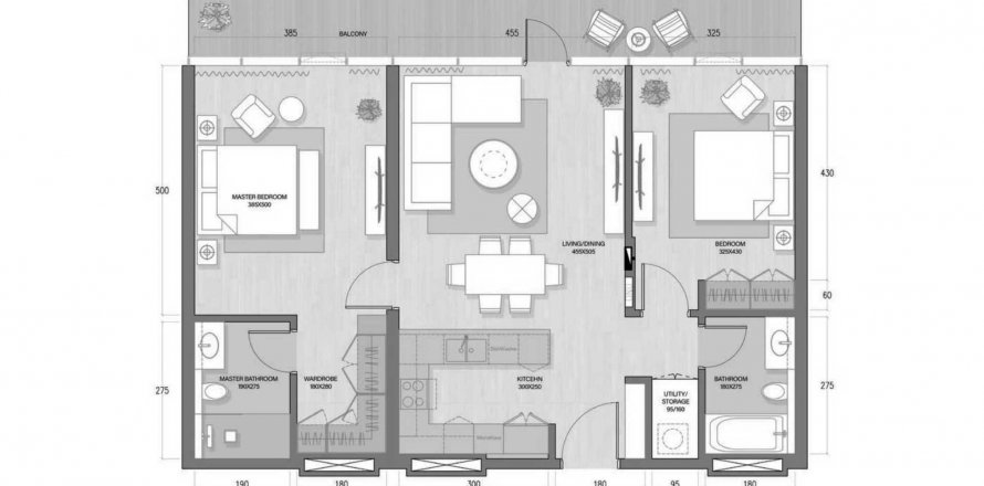 Квартира в QUATTRO DEL MAR в Mina Al Arab, Рас-эль-Хайма, ОАЕ 2 спальні, 116.21м2 № 403074