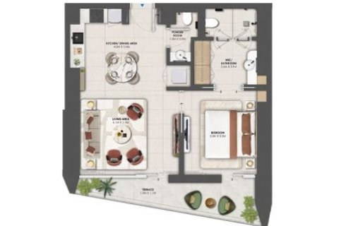 Dzīvoklis Maritime City, Dubaijā, AAE 1 istaba, 67 m2 Nr. 704510 - attēls 15