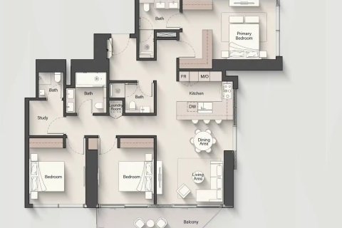 Apartment sa Eltiera Views sa Jumeirah Lake Towers, Dubai, UAE 1 silid-tulugan, 78 sq.m. № 704822 - larawan 8