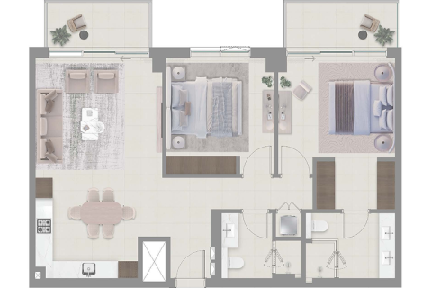 Leilighet til salgs i Mina Rashid, Dubai, Emiratene 1 soverom, 74 kvm Nr. 704821 - Foto 11