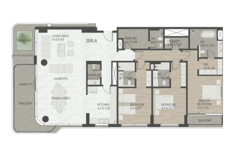 Huoneisto Palm Jumeirah, Dubai, Arabiemiraatit 1 makuuhuone, 237 m2 № 689899 - kuva 3