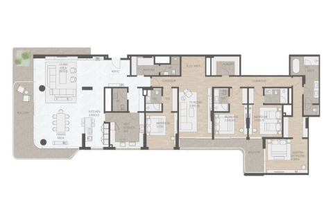 Huoneisto Palm Jumeirah, Dubai, Arabiemiraatit 1 makuuhuone, 237 m2 № 689899 - kuva 4