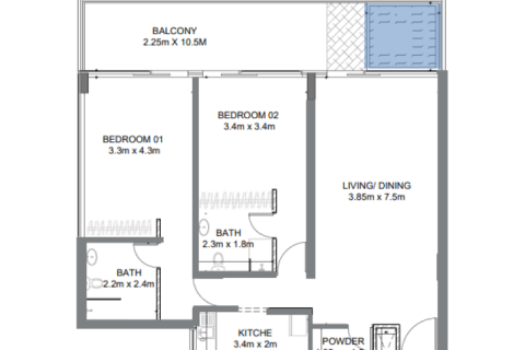 Apartamento para venda em Al Marjan Island, Ras Al Khaimah, EAU 1 quarto, 43 m2 № 689900 - foto 6