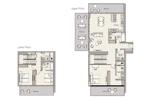Apartament në Mohammed Bin Rashid City, Dubai, Emiratet e Bashkuara Arabe 1 dhomë gjumi, 72 m2. № 689901 - Foto 9