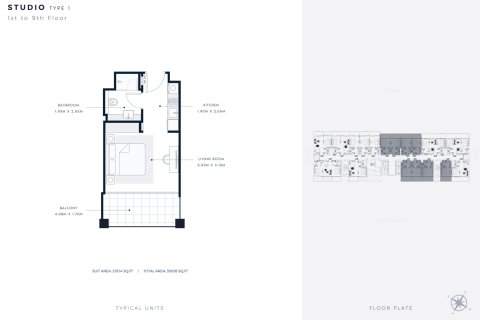 Apartment til salg i Mohammed Bin Rashid City, Dubai, UAE 1 værelse, 33 kvm № 728650 - foto 6