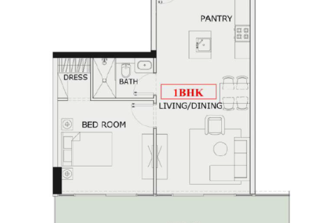 Byt v Arjan, Dubai, SAE 1 pokoj, 39 m² Č.: 732562 - fotografie 3