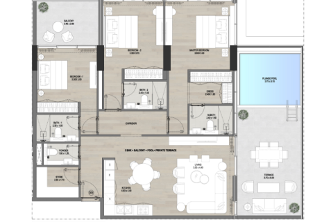 Apartmen di Arjan, Dubai, UAE 1 bilik, 40 meter persegi № 732557 - foto 8