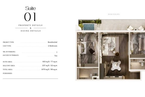 Apartamento en venta en Jumeirah Village Triangle, Dubai, EAU 2 dormitorios, 96 m2 № 704317 - foto 16