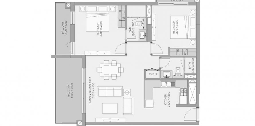 Apartment in The Haven 2 in Emirates Golf Club, Dubai, UAE 2 bedrooms, 104.8 sq.m. № 518862