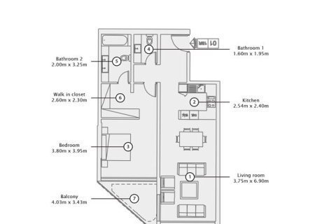 Apartment til salg i Palm Jumeirah, Dubai, UAE 3 soveværelser, 42716 kvm № 704612 - foto 6