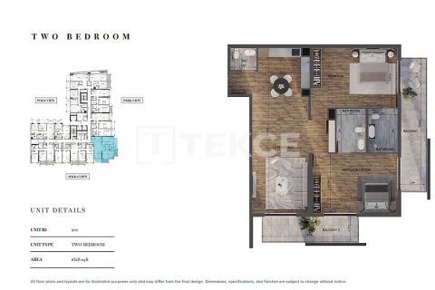Byt v Jumeirah Village Circle, Dubai, SAE 1 ložnice, 66 m² Č.: 701077 - fotografie 11