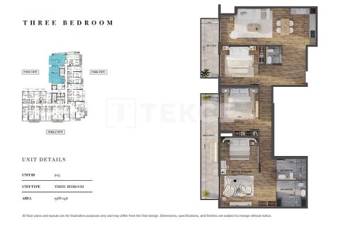 Byt v Jumeirah Village Circle, Dubai, SAE 1 ložnice, 66 m² Č.: 701077 - fotografie 12