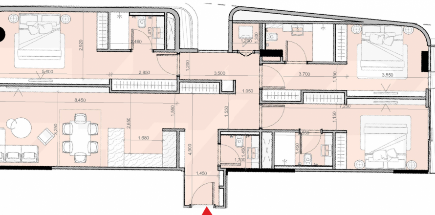Apartemen di Azizi Ruby di Jumeirah Village Circle, Dubai, UEA 3 kamar tidur, 152.45 m2 nomor 565009