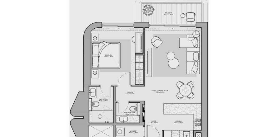 Byt v Nourelle 1 v Umm Suqeim, Dubai, SAE 1 ložnice, 78.52 m² Č.: 645962