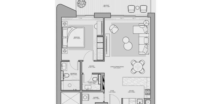 Apartamento em Umm Suqeim, Dubai, EAU 1 quarto, 83.35 m2 № 645963