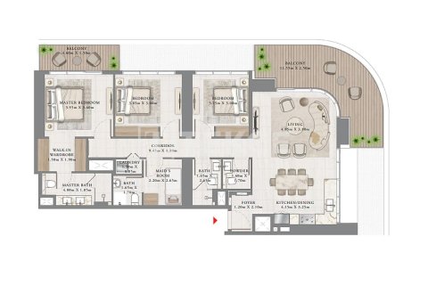 Apartment in Dubai Harbour, UAE 2 bedrooms, 128 sq.m. № 739453 - photo 11