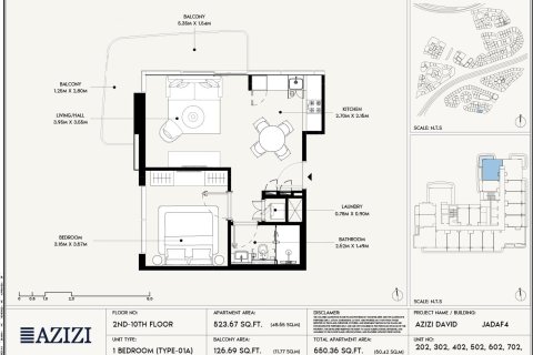 Leilighet til salgs i Al Jaddaf, Dubai, Emiratene 1 soverom, 59 kvm Nr. 754322 - Foto 11