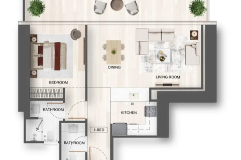 Купить квартиру в Jumeirah Village Triangle, Дубай, ОАЭ 1 комната, 43м2, № 728586 - фото 17