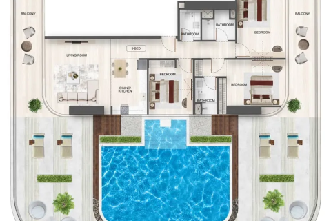 Купить квартиру в Jumeirah Village Triangle, Дубай, ОАЭ 1 комната, 43м2, № 728586 - фото 19