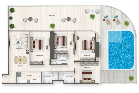 Купить квартиру в Jumeirah Village Triangle, Дубай, ОАЭ 1 комната, 43м2, № 728586 - фото 20