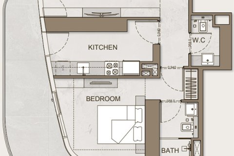 Appartamento in vendita a Business Bay, Dubai, EAU 1 camera da letto, 92 mq. № 728591 - foto 7