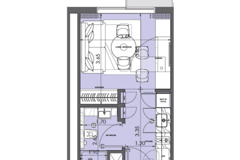 Appartement te koop in Dubai, VAE 1 kamer, 27 vr.m., nr 732697 - foto 3