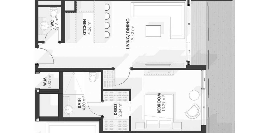 Dzīvoklis Amazonia Al Jaddaf, Dubaijā, AAE 3 istabas, 200 m2 Nr. 576142
