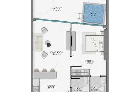 Lakás itt: Dubai Production City (IMPZ), EAE, 1 szoba, azonosító: 728476 - fénykép 17