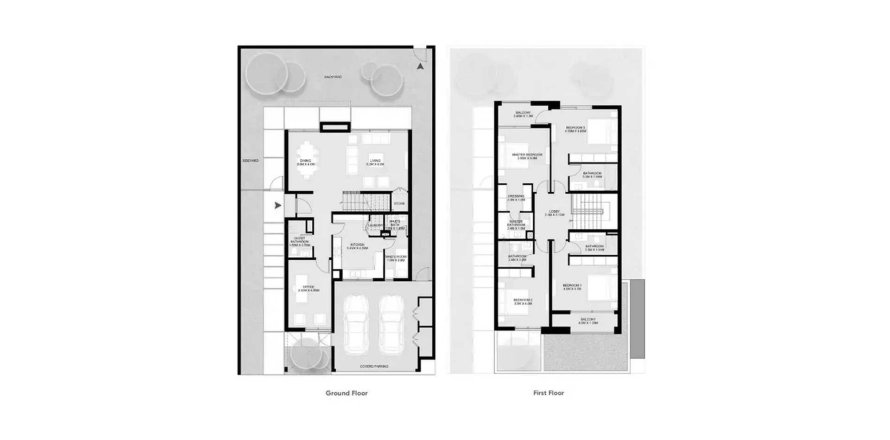 Floor plan «4BR TOWNHOUSE», 4 bedrooms, in Masaar 2 Melia