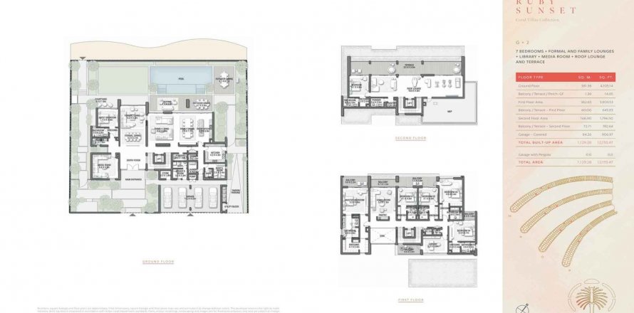 Vila di PALM JEBEL ALI di Palm Jebel Ali, Dubai, UAE 7 bilik tidur, 1129 meter persegi № 345572