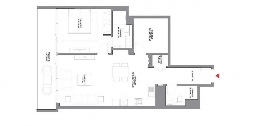Apartman u SOBHA VERDE u Jumeirah Lake Towers, Dubai, UAE 96.34 m2, 1 spavaća soba Br. 244994