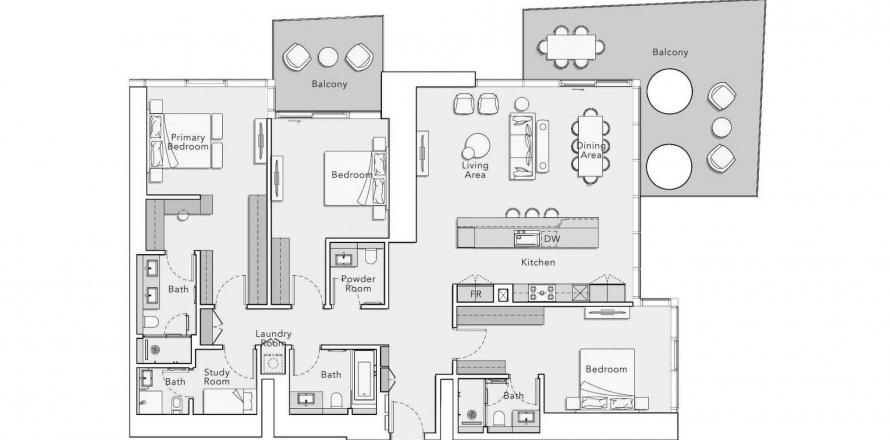 Apartament në MERCER HOUSE në Jumeirah Lake Towers, Dubai, Emiratet e Bashkuara Arabe 3 dhoma gjumi, 240.58 m2. № 410996