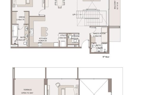 Lägenhet till försäljning i Dubai, UAE 1 sovrum, 105 kvm Nr. 704555 - fotografi 18