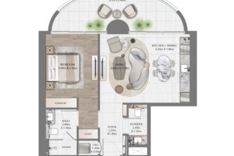 Apartament na sprzedaż w Downtown Dubai (Downtown Burj Dubai), Dubai, ZEA 1 pokój, 44 mkw., nr 704559 - zdjęcie 16