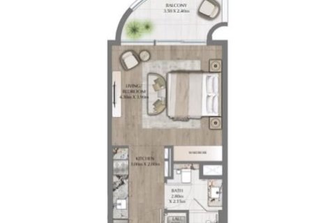 Apartament na sprzedaż w Downtown Dubai (Downtown Burj Dubai), Dubai, ZEA 1 pokój, 44 mkw., nr 704559 - zdjęcie 15