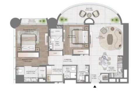 Apartament na sprzedaż w Downtown Dubai (Downtown Burj Dubai), Dubai, ZEA 1 pokój, 44 mkw., nr 704559 - zdjęcie 17